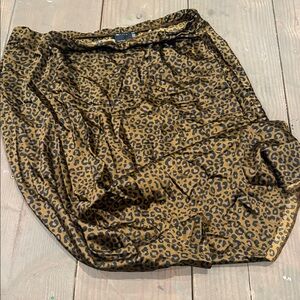 ASOS Curve Leopard Print Midi Skirt in Brown and Black